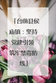台前县侯庙镇：坚持党建引领 筑牢禁毒防线