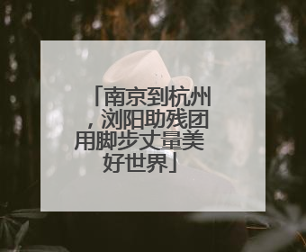 南京到杭州，浏阳助残团用脚步丈量美好世界