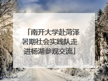 南开大学赴菏泽暑期社会实践队走进杨湖参观交流