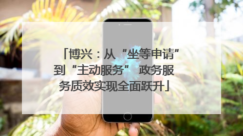 博兴：从“坐等申请”到“主动服务” 政务服务质效实现全面跃升