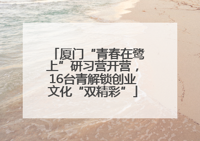 厦门“青春在鹭上”研习营开营，16台青解锁创业文化“双精彩”