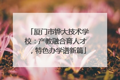厦门市铧大技术学校：产教融合育人才，特色办学谱新篇