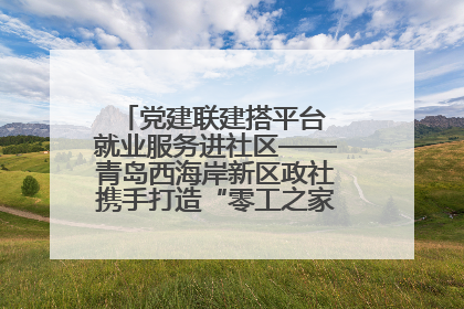 党建联建搭平台 就业服务进社区——青岛西海岸新区政社携手打造“零工之家”就业服务新阵地