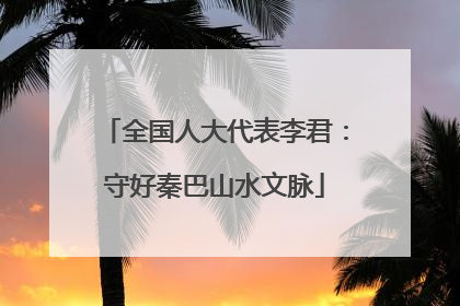 全国人大代表李君：守好秦巴山水文脉
