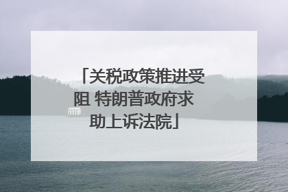 关税政策推进受阻 特朗普政府求助上诉法院