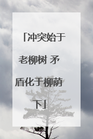 冲突始于老柳树 矛盾化于柳荫下