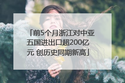前5个月浙江对中亚五国进出口超200亿元 创历史同期新高
