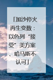 加沙停火再生变数：以色列“接受”美方案、哈马斯不认可
