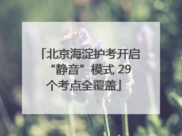 北京海淀护考开启“静音”模式 29个考点全覆盖