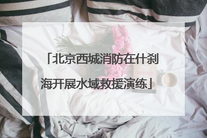 北京西城消防在什刹海开展水域救援演练