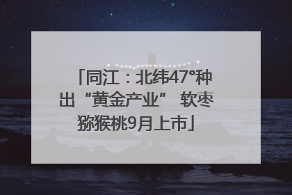 同江：北纬47°种出“黄金产业” 软枣猕猴桃9月上市