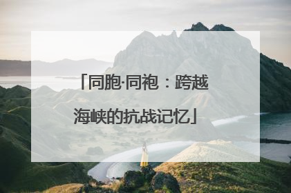 同胞·同袍：跨越海峡的抗战记忆