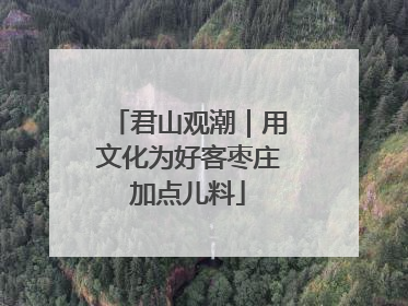君山观潮｜用文化为好客枣庄加点儿料