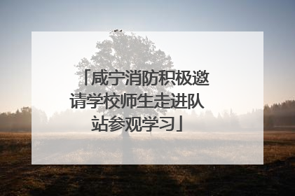 咸宁消防积极邀请学校师生走进队站参观学习