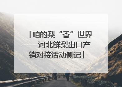 咱的梨“香”世界——河北鲜梨出口产销对接活动侧记