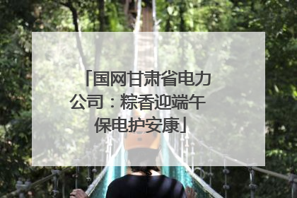国网甘肃省电力公司：粽香迎端午 保电护安康