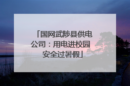 国网武陟县供电公司：用电进校园  安全过暑假