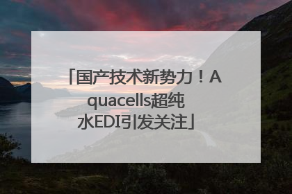 国产技术新势力！Aquacells超纯水EDI引发关注