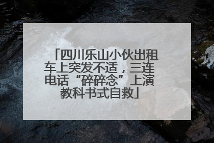 四川乐山小伙出租车上突发不适，三连电话“碎碎念”上演教科书式自救