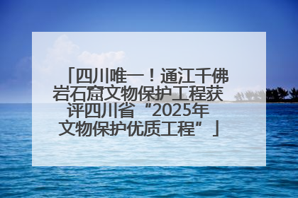 四川唯一！通江千佛岩石窟文物保护工程获评四川省“2025年文物保护优质工程”