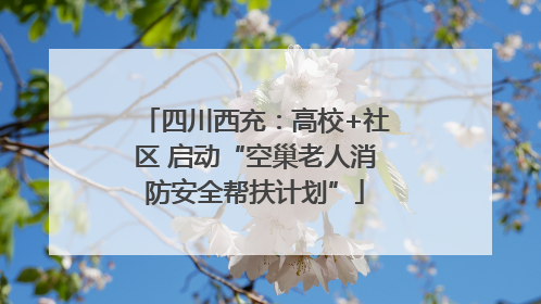 四川西充：高校+社区 启动“空巢老人消防安全帮扶计划”
