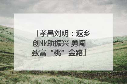 孝昌刘明：返乡创业助振兴 勇闯致富“桃”金路