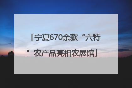 宁夏670余款“六特”农产品亮相农展馆