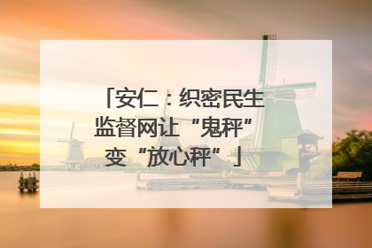 安仁：织密民生监督网让“鬼秤”变“放心秤”
