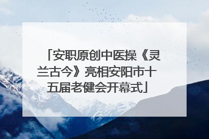 安职原创中医操《灵兰古今》亮相安阳市十五届老健会开幕式