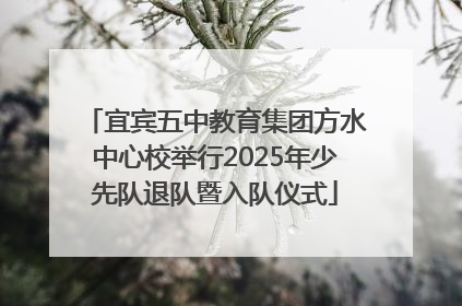 宜宾五中教育集团方水中心校举行2025年少先队退队暨入队仪式