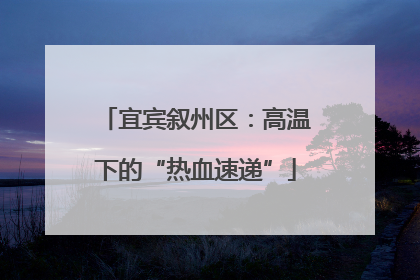 宜宾叙州区：高温下的“热血速递”