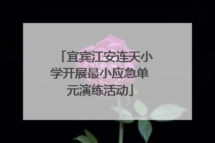 宜宾江安连天小学开展最小应急单元演练活动