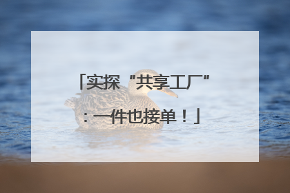 实探“共享工厂”：一件也接单！