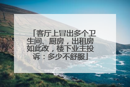 客厅上冒出多个卫生间、厨房，出租房如此改，楼下业主投诉：多少不舒服