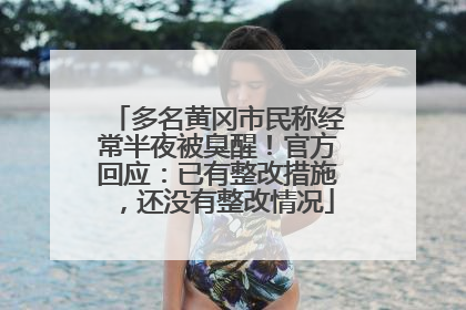 多名黄冈市民称经常半夜被臭醒！官方回应：已有整改措施，还没有整改情况