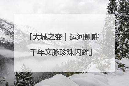 大城之变｜运河侧畔 千年文脉珍珠闪耀