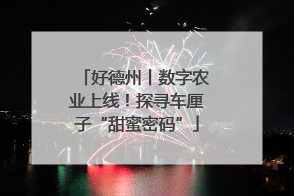好德州丨数字农业上线！探寻车厘子“甜蜜密码”