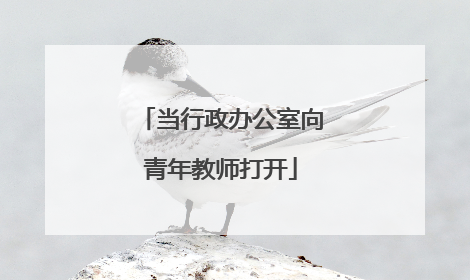 当行政办公室向青年教师打开