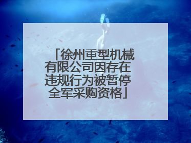徐州重型机械有限公司因存在违规行为被暂停全军采购资格