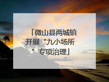 微山县两城镇开展“九小场所”专项治理