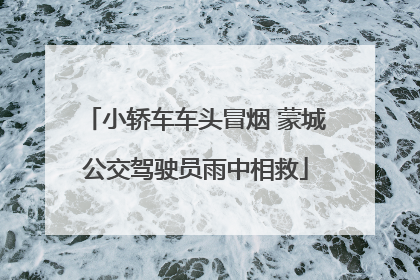 小轿车车头冒烟 蒙城公交驾驶员雨中相救
