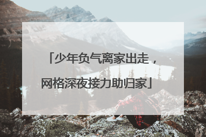 少年负气离家出走，网格深夜接力助归家