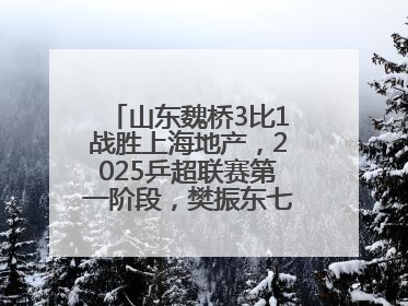 山东魏桥3比1战胜上海地产，2025乒超联赛第一阶段，樊振东七战七胜收官