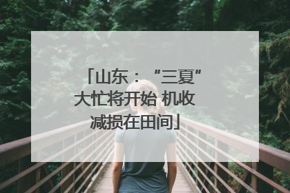 山东：“三夏”大忙将开始 机收减损在田间