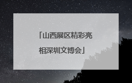 山西展区精彩亮相深圳文博会