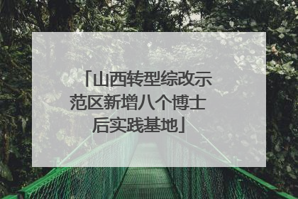 山西转型综改示范区新增八个博士后实践基地