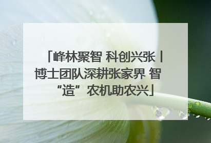 峰林聚智 科创兴张丨博士团队深耕张家界 智“造”农机助农兴