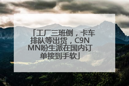 工厂三班倒，卡车排队等出货，C9NMN盼生派在国内订单接到手软