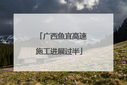 广西鱼宜高速施工进展过半