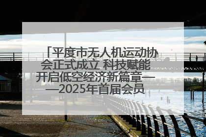 平度市无人机运动协会正式成立 科技赋能开启低空经济新篇章——2025年首届会员大会暨无人机应用发展论坛成功举办